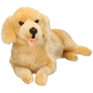 CarlDick Liggende pluche knuffel golden retriever cm -