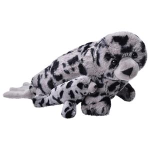 Wild Republic Pluche knuffel dieren familie grijze zeehonden cm -