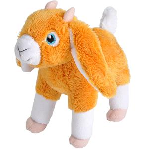 Wild Republic Pluche knuffel boerderijdieren geit van 18 cm -