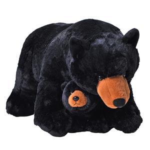 Wild Republic Pluche knuffel dieren familie zwarte beren 76 cm -