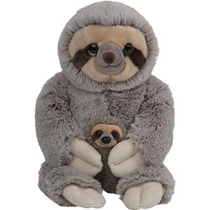 Nature Planet Pluche familie Luiaards knuffels van 22 cm -