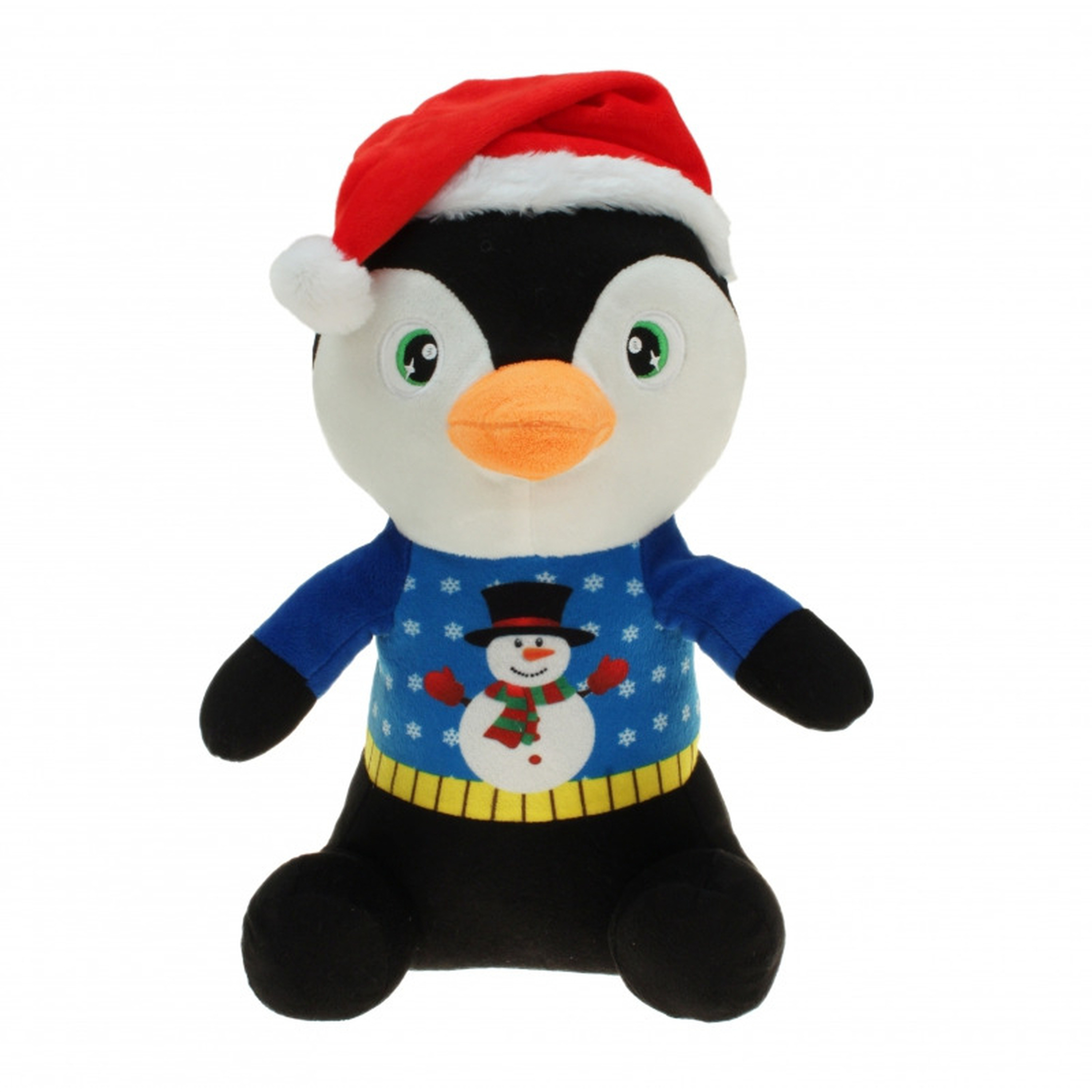Pluche pinguin knuffel 30 cm kerstknuffels -