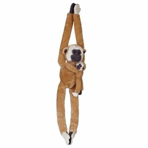 Ravensden Pluche gibbon aap met baby knuffel 84 cm -