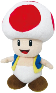 Nintendo Super Mario - Red Toad Knuffel (20cm)