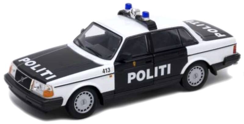 Brinic Modelcars Welly Volvo 240 GL Politie Noorwegen (Politi)