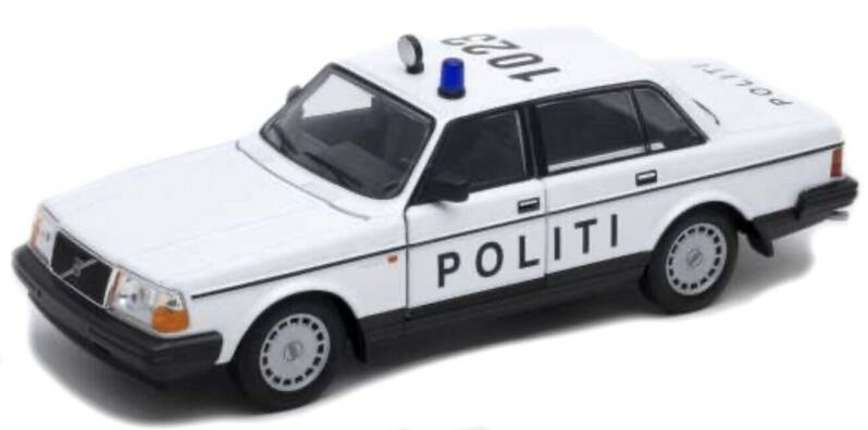 Brinic Modelcars Welly Volvo 240 GL Politie Denemarken (Politi)