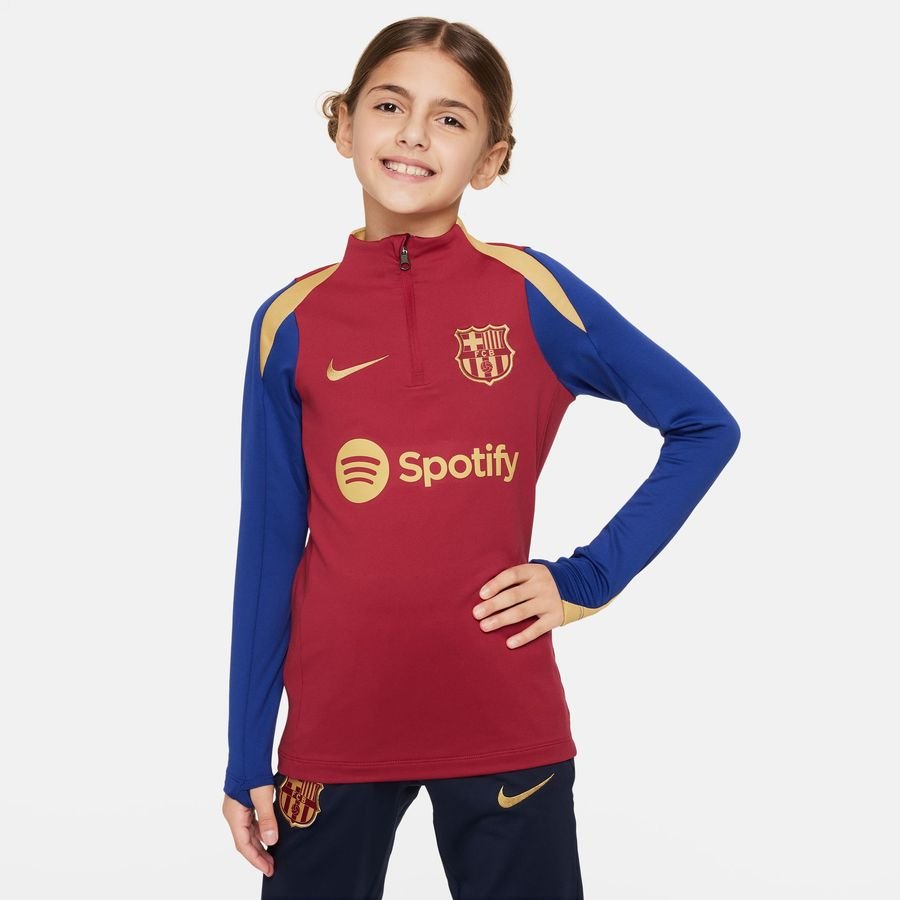 Nike Barcelona Trainingsshirt Dri-FIT Strike Drill - Bordeaux/Navy/Goud Kids