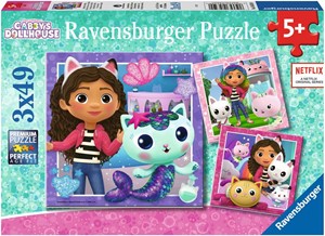 Ravensburger Gabby's Dollhouse Puzzel (3x49 stukjes)