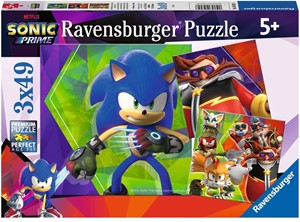 Ravensburger Sonic Prime Puzzel (3x49 stukjes)