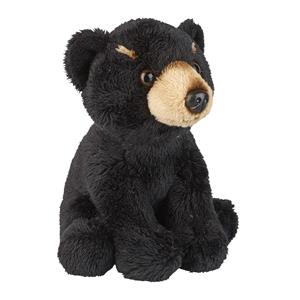 Ravensden Pluche knuffel dieren zwarte beer 15 cm -