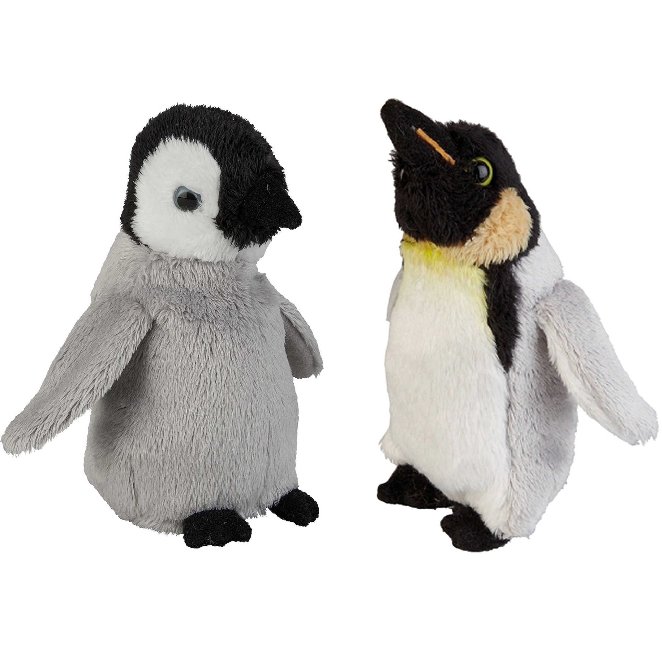 Zuidpool serie pluche knuffels 2x stuks - Pinguin met kuiken van 15 cm -