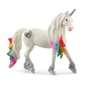 Schleich 70725 - Bayala, Regenbogeneinhorn Hengst, Einhorn, Tierfigur, Höhe: 11,5 cm