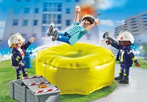 Playmobil Brandweerlieden met luchtkussens