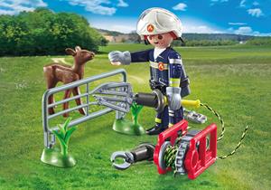 PLAYMOBIL Action Heroes 71467 Feuerwehr-Tierrettung