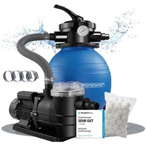 Monzana Zandfiltersysteem Zwembad 9.600L/u 25L