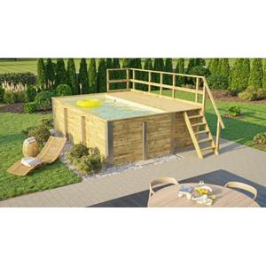 WEKA Massief Houten Zwembad 595 Maat 1 Zand
