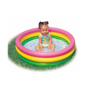 Bauer International Ltd. Intex BabyPool 3-Ring "Sunset Glow", Wasserbedarf ca 51l, 1-3 Jahre, aufblas