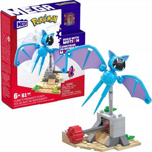 Mattel HKT19 MEGA Pokémon Zubats Mitternachtsflug Constructieset