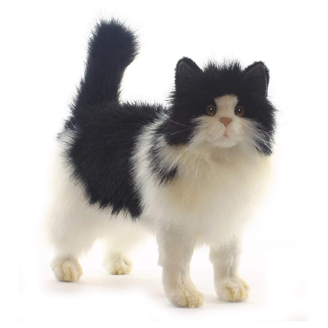 Hansa pluche Perzische kat zwart/wit cm -