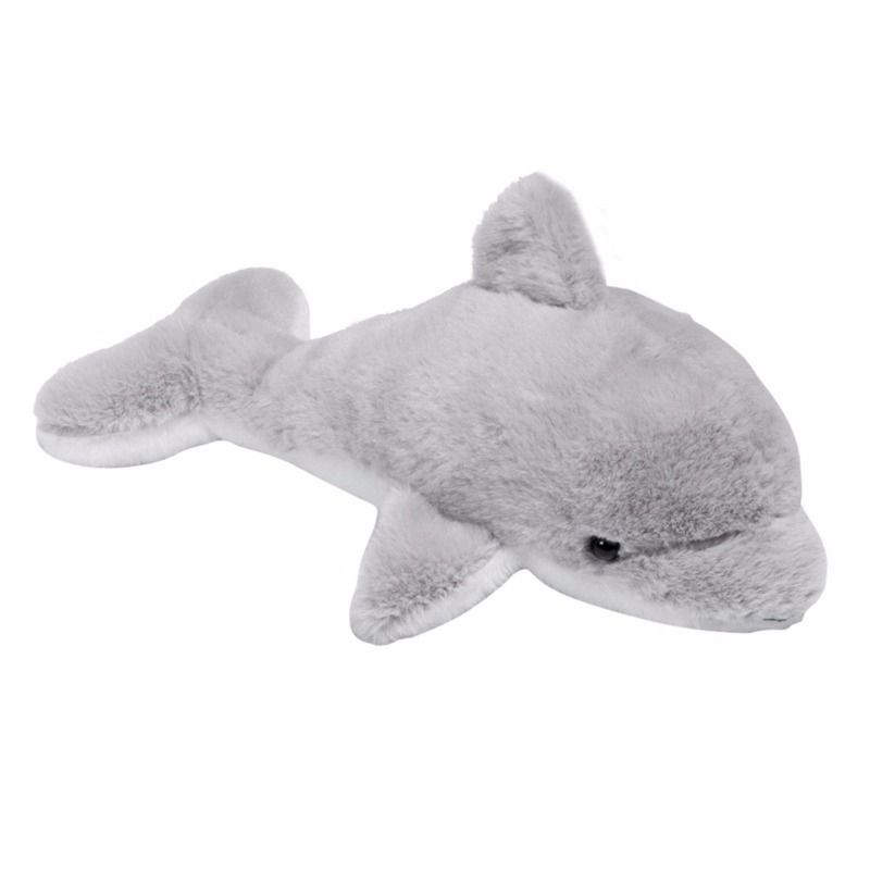 Merkloos Pluche grijze dolfijn knuffel 20 cm -