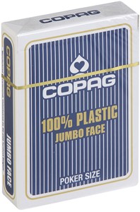 Cartamundi Speelkaarten - Copag 100% Plastic Poker Jumbo Faces Blauw