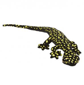 Pluche gekko zwart met geel 62 cm -