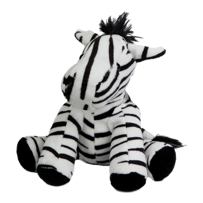 MBW Pluche knuffel zebra 19 cm -