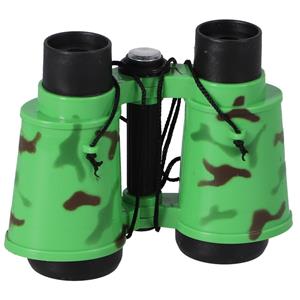 Kinder speelgoed verrekijker - camouflage groen - kunststof - 15 cm -