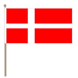 Vlaggenclub.nl Zwaaivlag Denemarken 30x45cm | stof