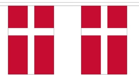 Vlaggenclub.nl Vlaggenlijn Denemarken - 3 meter | Stof
