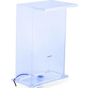 Uniprodo - Schwalldusche Wasserspiel Wasserfall 51 cm hoch mit led Blau - Blau