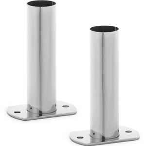 Uniprodo Zwembad ladder installatiekit - staal - 2 ladders en stukken