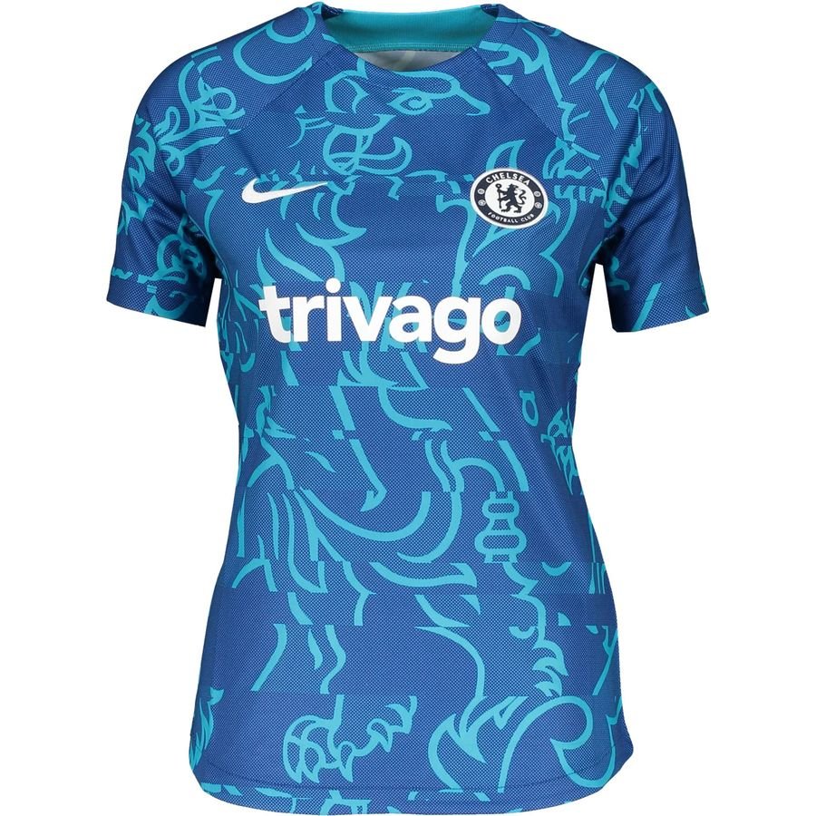 Nike Chelsea Trainingsshirt Dri-FIT Pre Match - Blauw/Wit Dames
