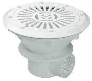 Bodemafvoer ABS 210mm 2 - voor foliebaden, wit