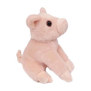 Knuffeldier Varken/biggetje - zachte pluche stof - roze - premium kwaliteit knuffels - 12 cm -