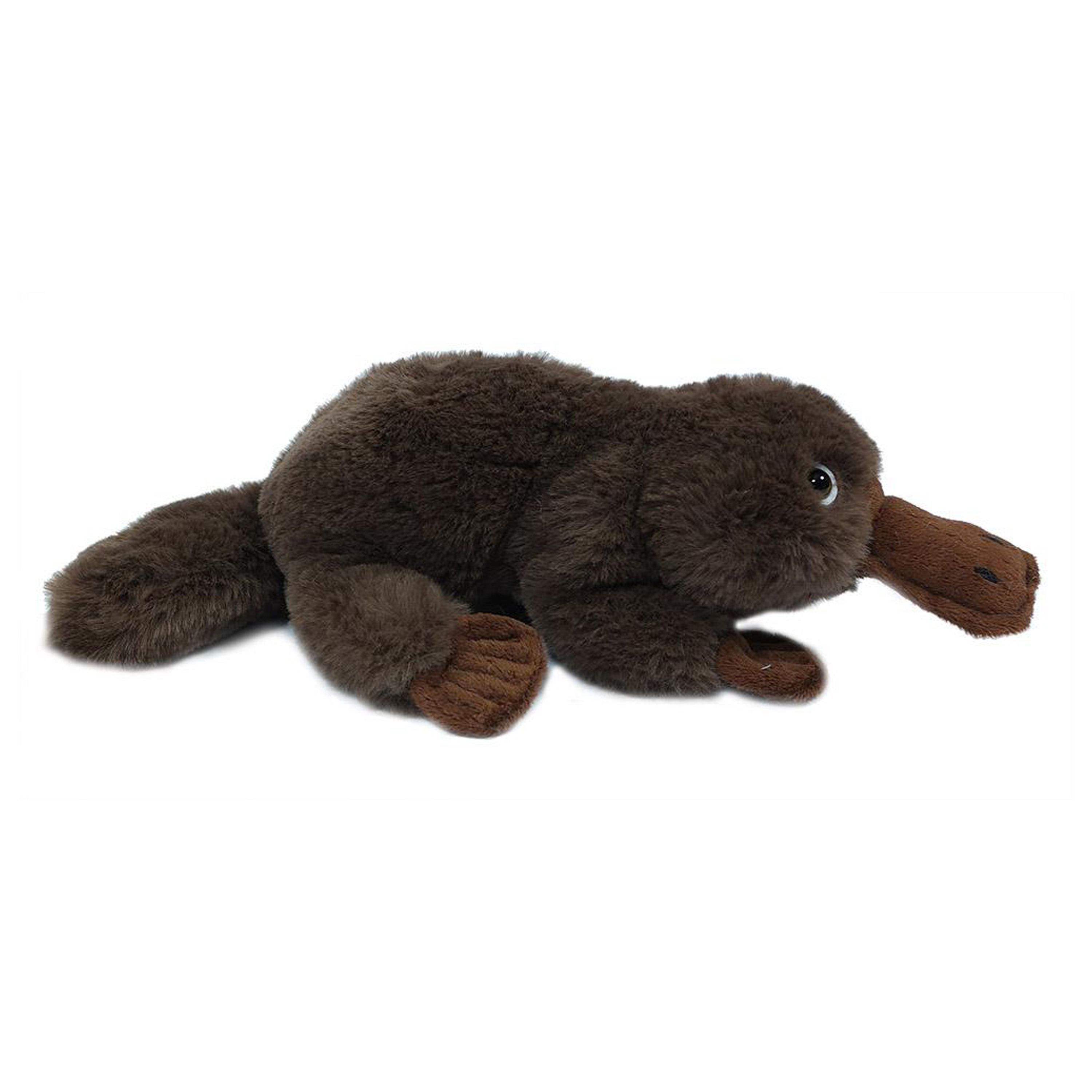 PIA Soft Toys Knuffeldier Vogelbekdier - zachte pluche stof - bruin - kwaliteit knuffels - 35 cm -