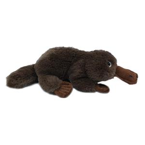 Knuffeldier Vogelbekdier - zachte pluche stof - bruin - kwaliteit knuffels - 35 cm -