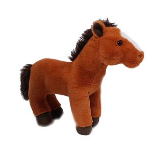 Knuffeldier Paard Winston - zachte pluche stof - premium kwaliteit knuffels - lichtbruin - 30 cm -