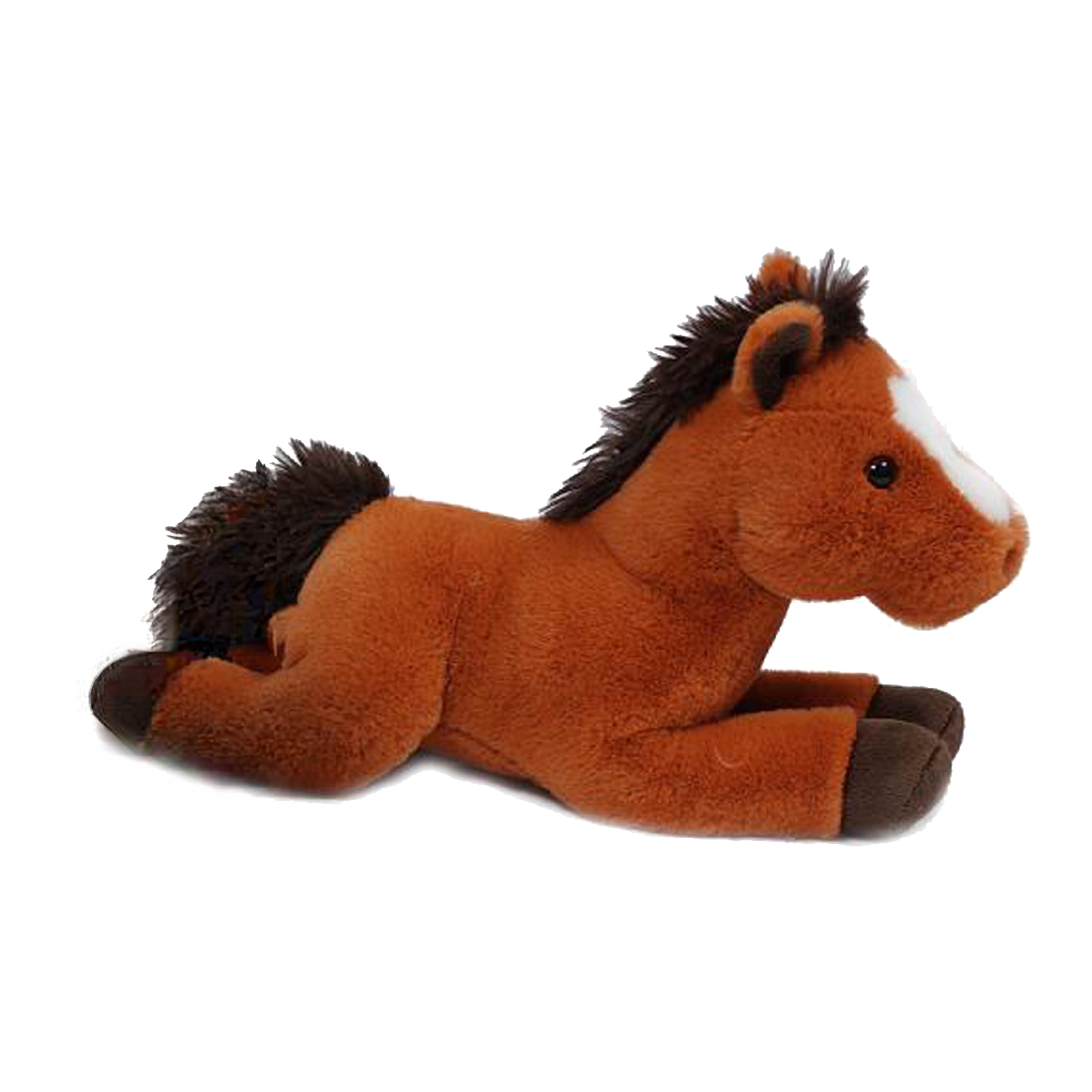 Knuffeldier Paard Winston - zachte pluche stof - premium kwaliteit knuffels - lichtbruin - 35 cm -