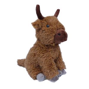 PIA Soft Toys Knuffeldier Schotse Hooglander Koe - zachte pluche stof - kwaliteit knuffels - bruin - 25 cm -