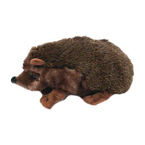 Knuffeldier Egel - zachte pluche stof - bruin - kwaliteit knuffels - 17 cm -