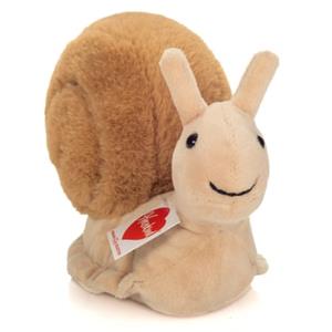 Hermann Teddy Knuffeldier Slak - premium kwaliteit knuffels - bruin - 20 cm -