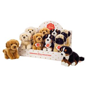 Hermann Teddy Knuffeldier hond Mopshond - zachte pluche stof - premium knuffels - beige - 15 cm -