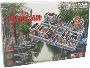 Pro-Lion 3D Puzzel - Amsterdamse huisjes (107 stukjes)