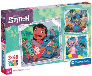 Stitch Puzzel (3x48 stuks)