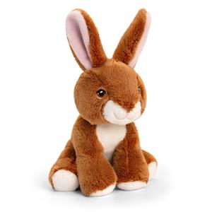 Pluche knuffel dier bruin konijn 12 cm -