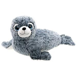 Creation pluche Zeehond knuffeldier - grijs/wit - liggend - 50 cm -