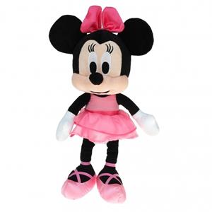 Kruger Pluche Minnie Mouse Disney knuffel ballerina met roze jurk cm -
