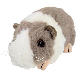 Inware pluche cavia knuffeldier - grijs/wit - staand - 15 cm -