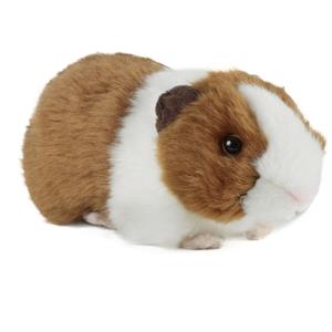 Living Nature - Pluche cavia - bruin - 20 cm - knuffel - speelgoed met geluid -